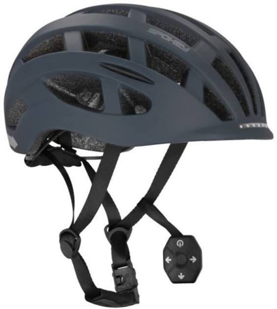 Kask Spokey POINTER PRO z kierunkowskazami rozmiar L 58-61 cm, czarny (5905339412645) - obraz 1