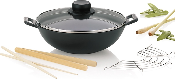 Zestaw Kela wok żeliwny 24 cm + akcesoria 5 el (4025457777479) - obraz 2