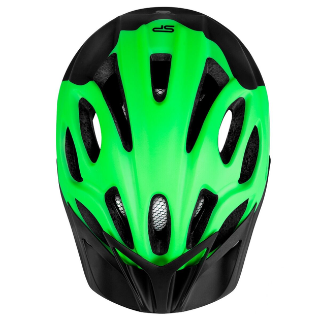 Kask rowerowy Spokey CHECKPOINT z daszkiem zielony (5902693282464) - obraz 5