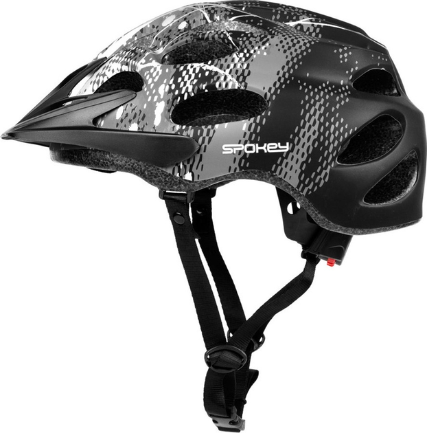 Kask rowerowy Spokey CHECKPOINT z daszkiem szaro-czarny (5902693268918) - obraz 4