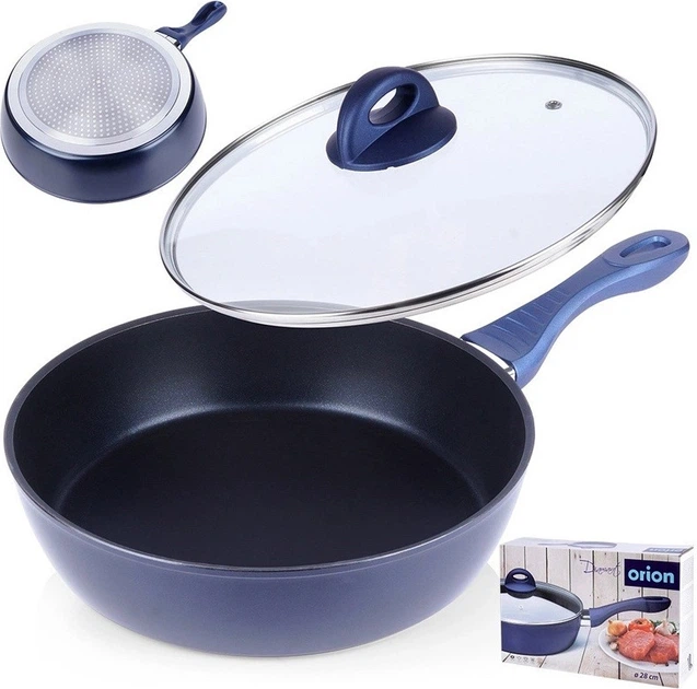 Patelnia Orion Diamant diamentowa nieprzywierająca ze szklaną pokrywką 28 cm (8592381082208) - obraz 14