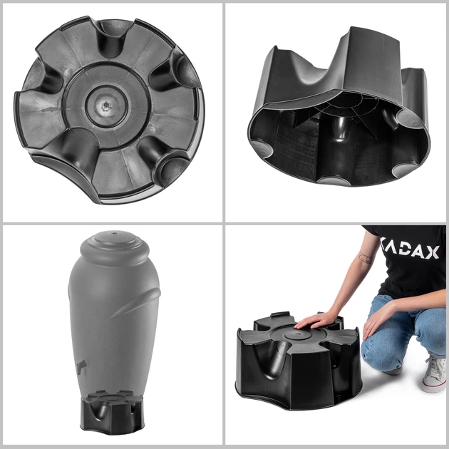 Zbiornik na deszczówkę z podstawką Kadax Maser 240L Antracytowy - obraz 11