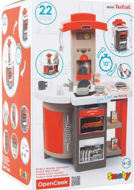 Kuchnia składana Smoby z kranem i palnikami elektrycznymi Walizka na kółkach (5903039747951) - obraz 6