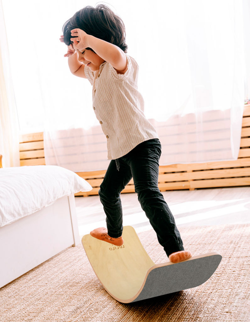 Deska do balansowania KIK LULILO AJLO drewniana Szara KX5417_1 (5903039729186) - obraz 8