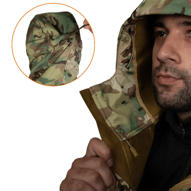 Куртка мужская теплая CM Stalker SoftShell Мультикам M (AI1578) - изображение 5