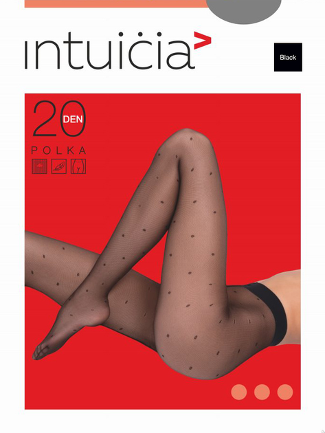 Колготы 20 Den женские Intuicia Polka 4 р Черные (4823072913919) 