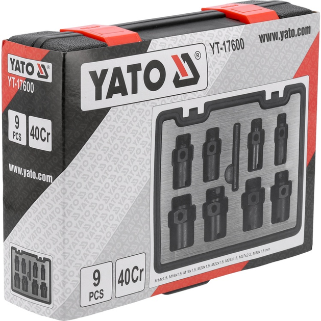 Набір для ремонту зовнішніх і внутрішніх різьб YATO YT-17600 9 шт (5906083104640) - зображення 4