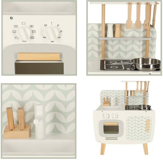 Kuchnia drewniana MDF Lulilo RETRO z akcesoriami 73 cm KX4635 (5903039739246) - obraz 7