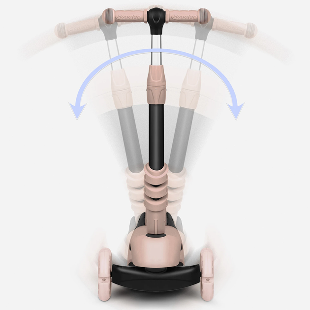 Hulajnoga trójkołowa Ricokids Todi Beżowa (5903890624439) - obraz 8