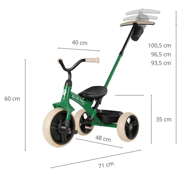 Триколісний велосипед Qplay Elite Pro Зелений 5904 (5061047480663) - зображення 12