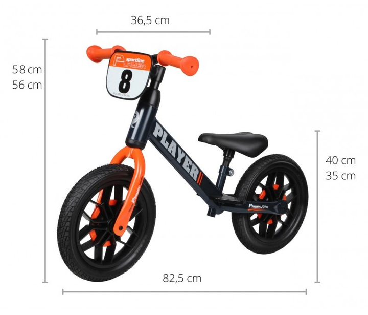 Біговел Qplay Player Помаранчевий 4099 (5061047481073) - зображення 4