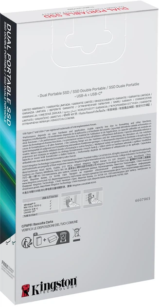 SSD диск Kingston Dual Portable SSD 512GB USB 3.2 Gen 2 Red (SPSD/512GB) - зображення 7