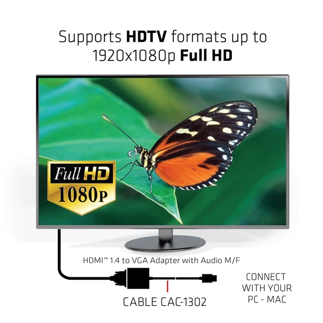 Przejściówka Club 3D HDMI 1.4 - VGA (mit Audio) St/Bu - obraz 6