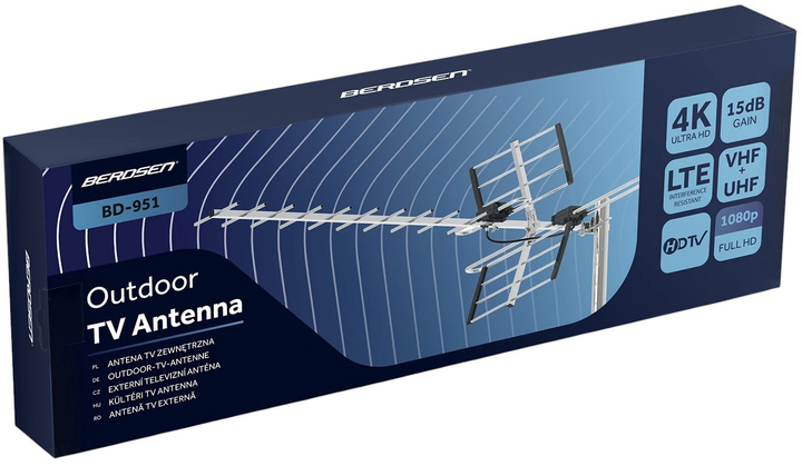 Зовнішня антена Berdsen BD-951 TV Ultra HD 4K (5903890629489) - зображення 2