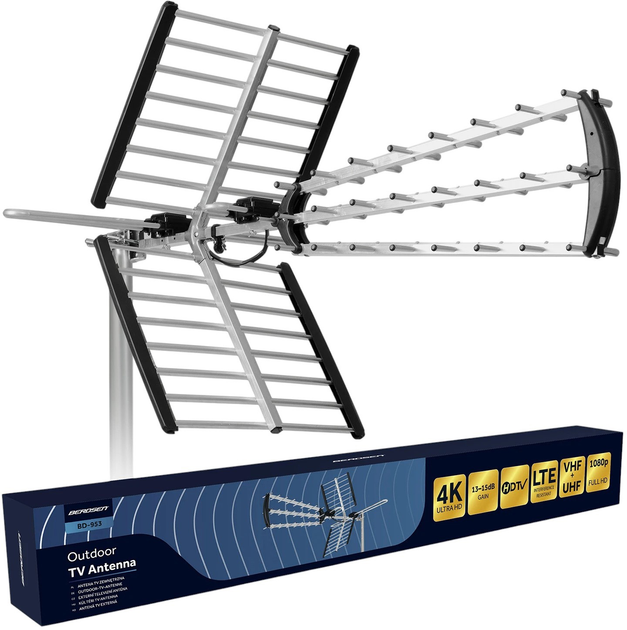 Antena zewnętrzna Berdsen BD-953 TV Ultra HD 4K (5903890629502) - obraz 3