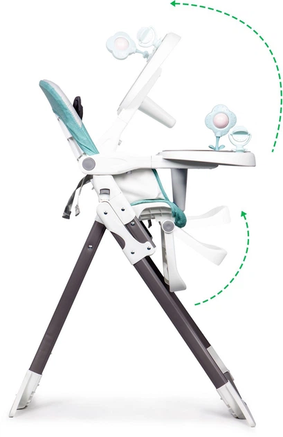 Стільчик для годування EcoToys складний Зелений (5903089066156) - зображення 10