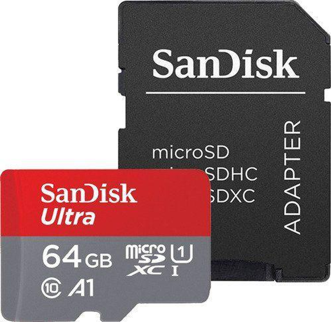 Флешка карта памяти SanDisk Ultra A1 microSD XC 64GB class 10 UHS-I SD ...