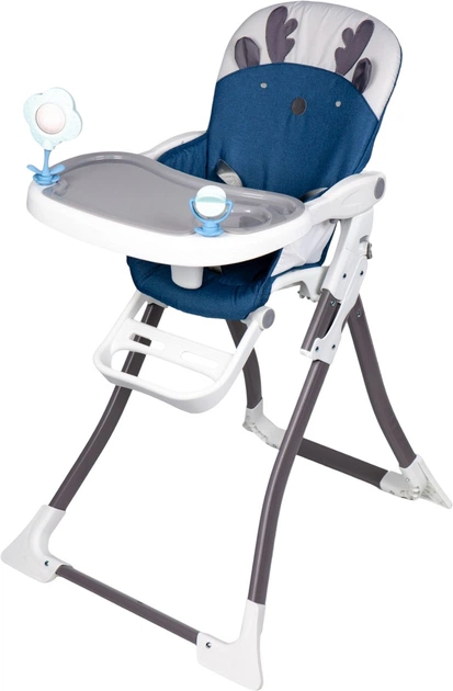 Стільчик для годування EcoToys складний Синій (5903089066149) - зображення 4