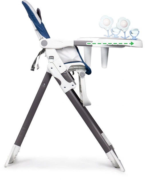 Стільчик для годування EcoToys складний Синій (5903089066149) - зображення 7