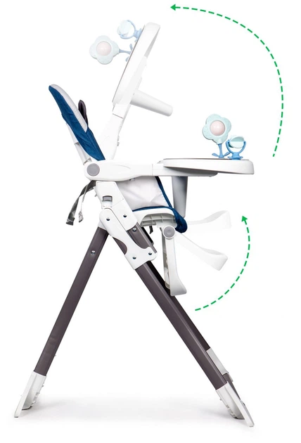 Стільчик для годування EcoToys складний Синій (5903089066149) - зображення 8