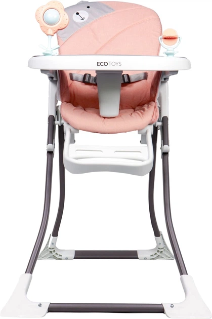 Стільчик для годування EcoToys складний Рожевий (5903089066163) - зображення 2