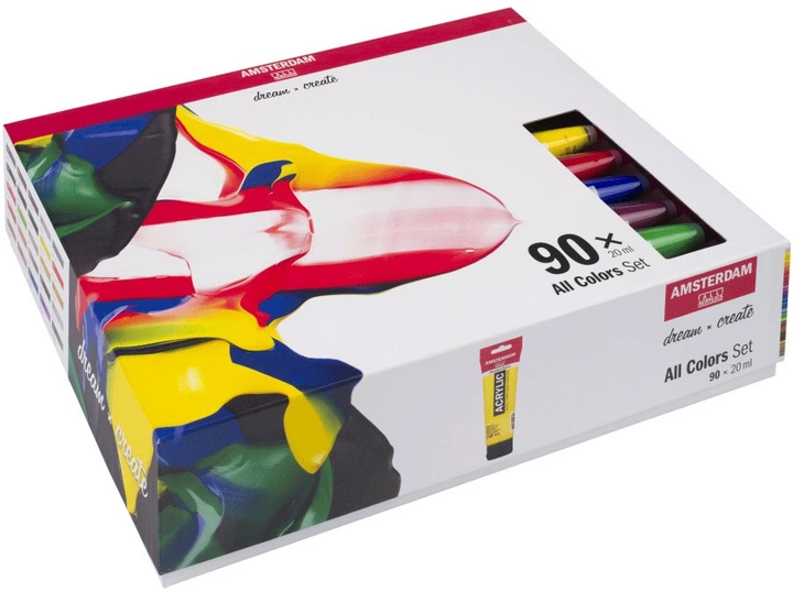 Zestaw farb akrylowych Royal Talens Amsterdam General Selection 17820490 90 kolorów po 20 ml (8712079451097) - obraz 2