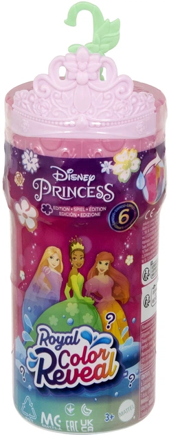 Набір з мінілялькою-сюпризом принцесою Disney Princess Royal Color Reveal серії Сонячні та квіткові (HRN63) (0194735181872) - зображення 1