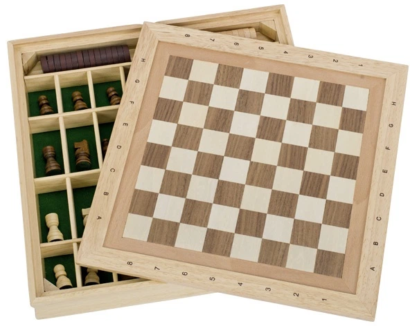 Гра настільна Goki Шахи + Шашки + Млин (56953G) (4013594569538) - зображення 2