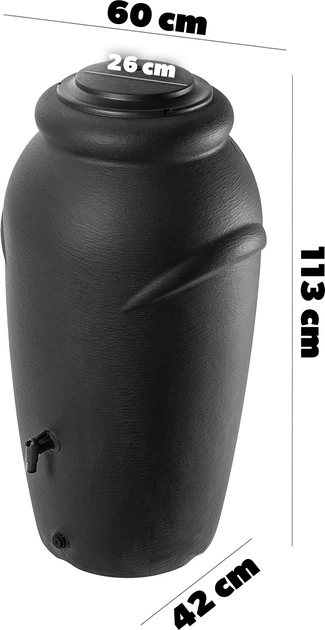 Zbiornik na deszczówkę Kadax Vidor 210L Antracytowy - obraz 11