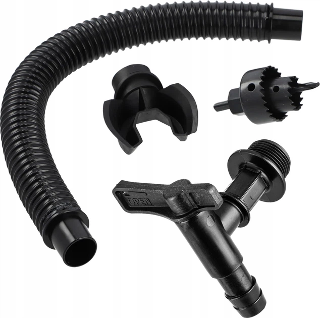 Zbiornik na deszczówkę z podstawką Kadax Reveret 240 L Biały - obraz 6