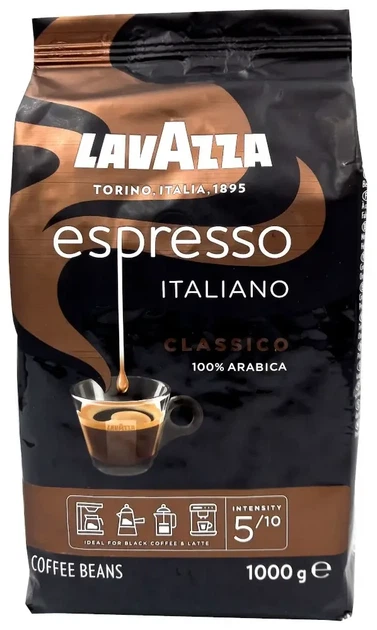 Кофе в зернах Lavazza Espresso Classico 100% арабика 1000г средняя обжарка (КЗ-000231) - Фото 1 Кофе в зернах Lavazza Espresso Classico 100% арабика 1000г средняя обжарка (КЗ-000231) - изображение 1