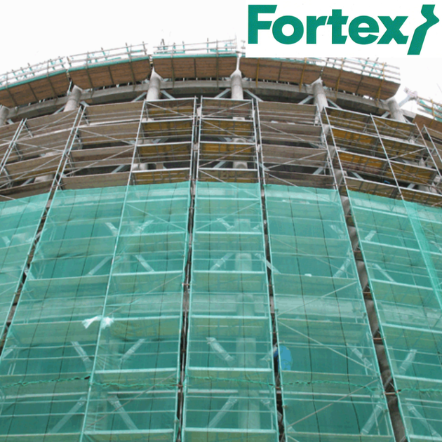 Сетка фасадная защитная, затеняющая Fortex 3,3x50 м, 165 м2, 60 г/м2, зеленая - изображение 13