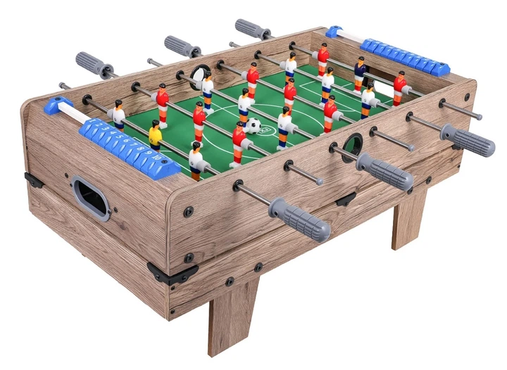 Ігровий стіл 4 в 1 Більярд Настільний футбол Аерохокей Пінг-понг Сірий ZGR.XJ6603 (5903864988635) - зображення 13