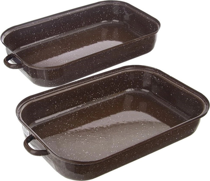Форма для запікання Orion Brown з кришкою емальована прямокутна 46 x 27.5 x 14.5 см (8592381175207) - зображення 2