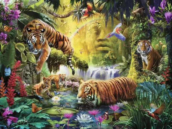 Пазл Ravensburger Спокійні тигри 1500 елементів 12000696 (4005555006961) - зображення 2