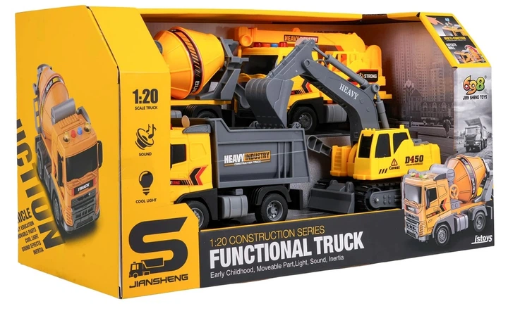 Набір будівельних транспортних засобів 1:20 ZAU.JS200 (5903864988697) - зображення 1