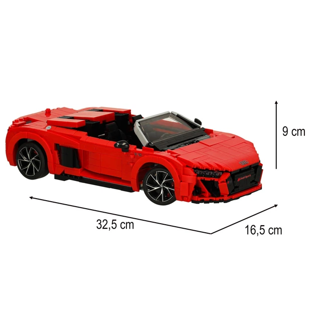 Klocki konstrukcyjne KIK Samochód Rastar 93800 AUDI R8 Spyder 1:14, 1440 el. (5903039753532) - obraz 9