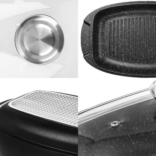 Форма для запікання Orion Grande 3 в 1 з кришкою 39 x 22 x 15 см (8592381175825) - зображення 8