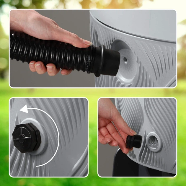 Zbiornik na deszczówkę Kadax Reveret 240 L Szary - obraz 7