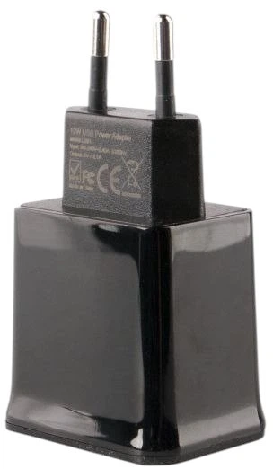 Мережевий зарядний пристрій SmartGPS Dual USB 2.1 A LSI01 Чорний (5905279820531) - зображення 3