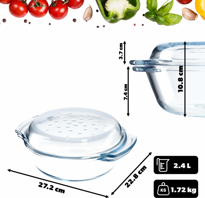 Форма для випічки Kadax кругла з кришкою 2.4 л (5903699482940) - зображення 2