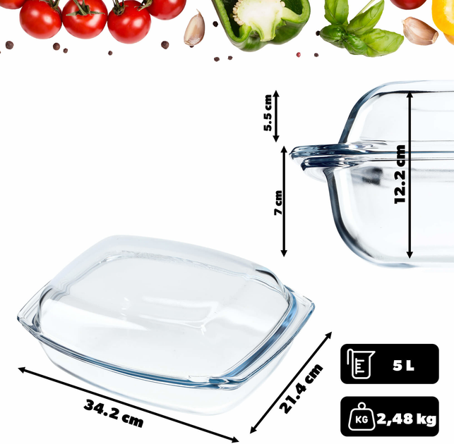 Форма для випічки Kadax прямокутна з кришкою 5 л (5903699482933) - зображення 2