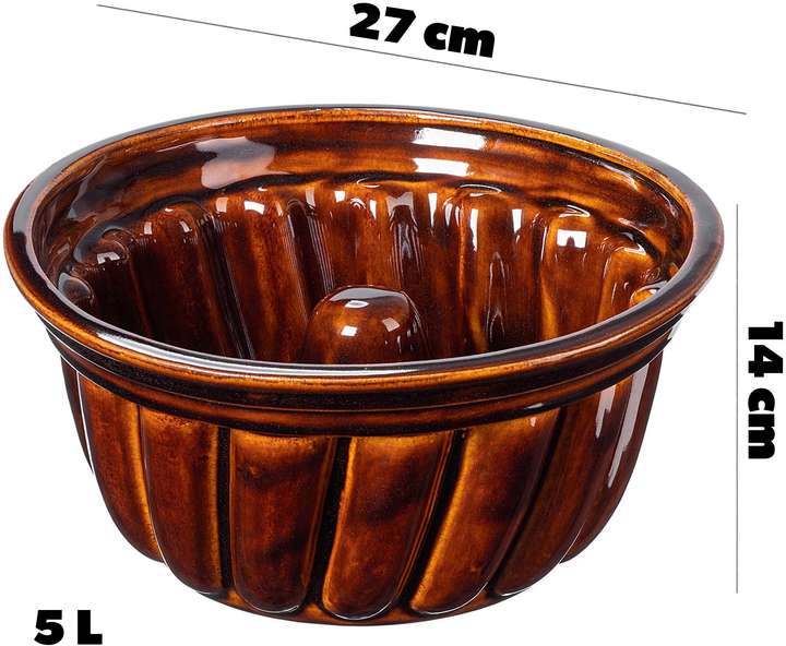 Forma do pieczenia babki Kadax Olympia ceramiczna 27 cm (5903699480809) - obraz 2