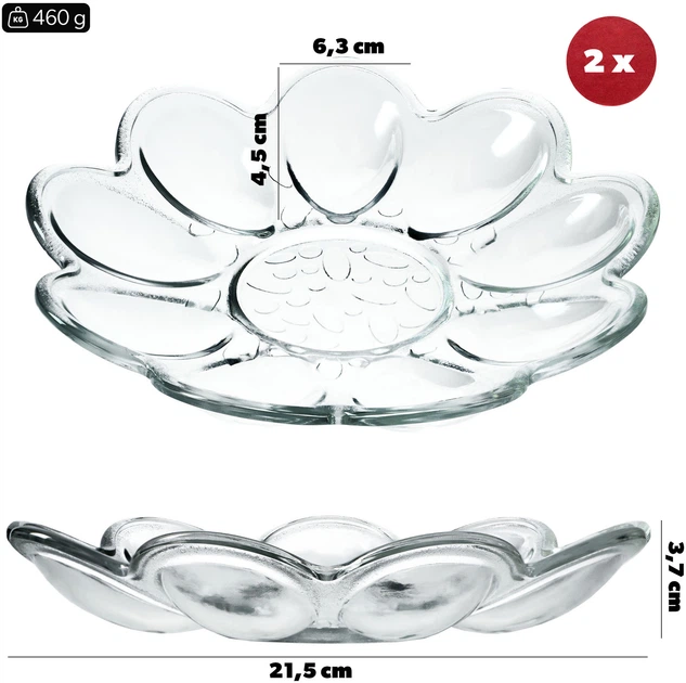 Набір тарілок для яєць Kadax Ferry 2x21 см (5903699474686) - зображення 2