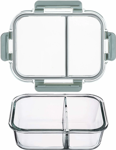 Zestaw szklanych pojemników Kadax Roatta z przegrodkami 4x1000 ml (5906638309223) - obraz 3