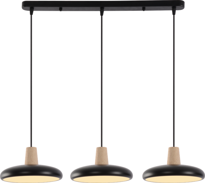 Подвесная LED люстра VALESO XI3342-3 черный + дерево, 3000K, 4200K, 6000K - изображение 4