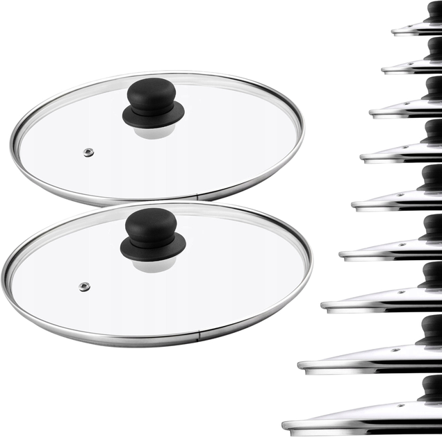 Zestaw pokrywek Kadax szklanych 28 cm + 30 cm (5903699436905) - obraz 1