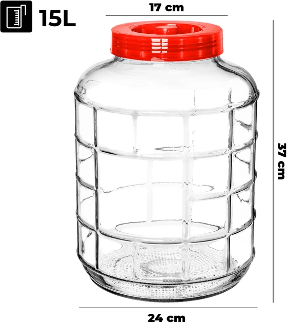 Słój Kadax Fenis z zakrętką 15 l (5903699405895) - obraz 2