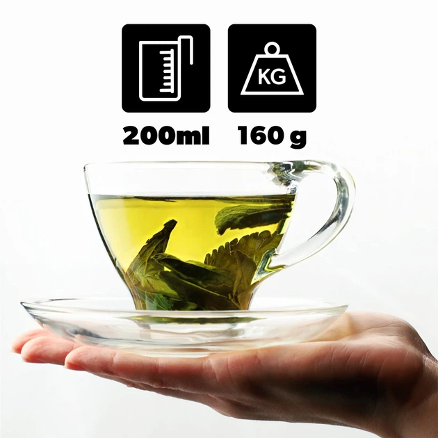 Набір чашок Kadax Zinal з блюдцями 4x200 мл (5903699429105) - зображення 3