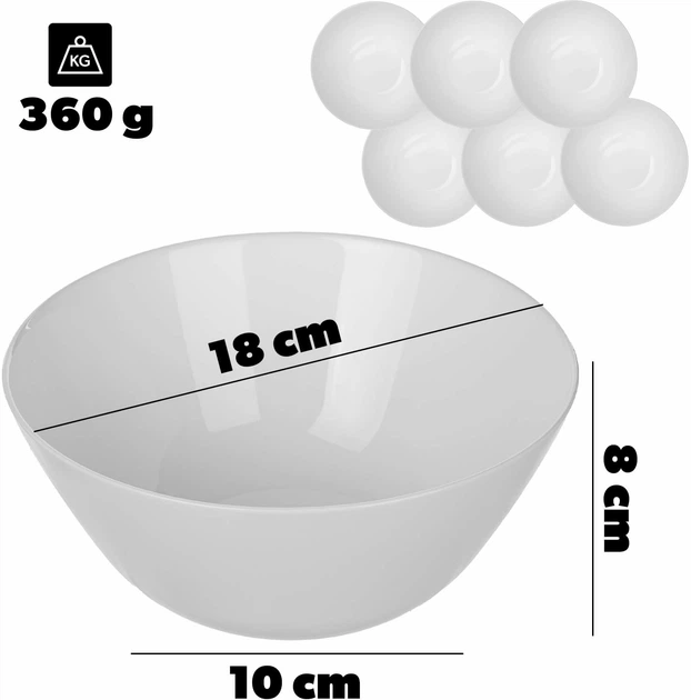 Набір салатниць Kadax Datena круглих 6x18 см (5906638321317) - зображення 2